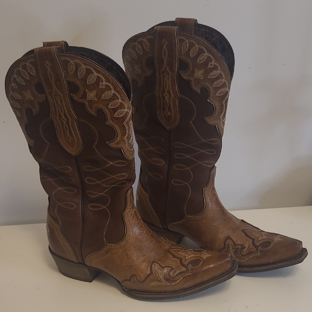 Ariat Brown Western Ankle Boots - Picture 1 of 16